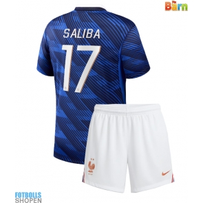 Billiga Frankrike William Saliba #17 Hemmatröja Barn VM 2026 Kortärmad (+ Korta byxor)